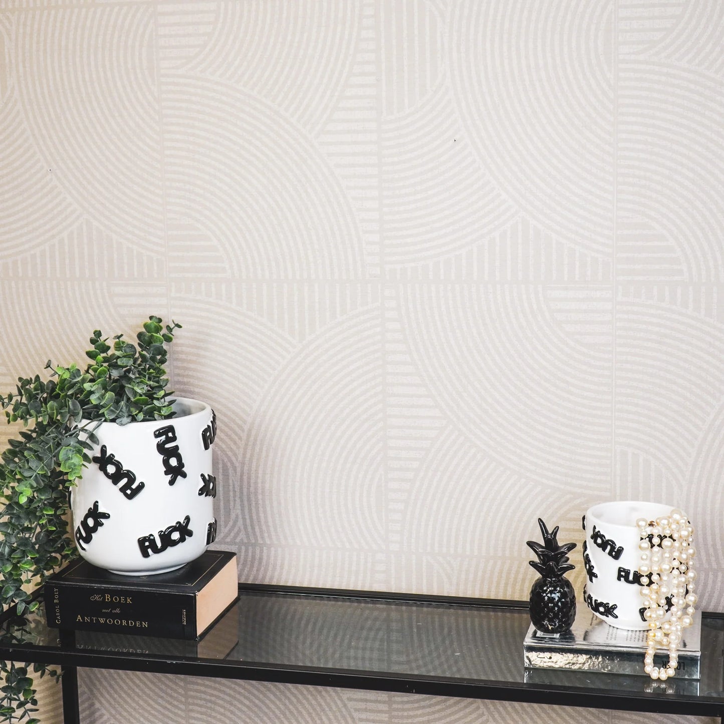 Housevitamin planten pot fuck zwart/wit