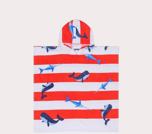Swim Essentials Terry Poncho Whale