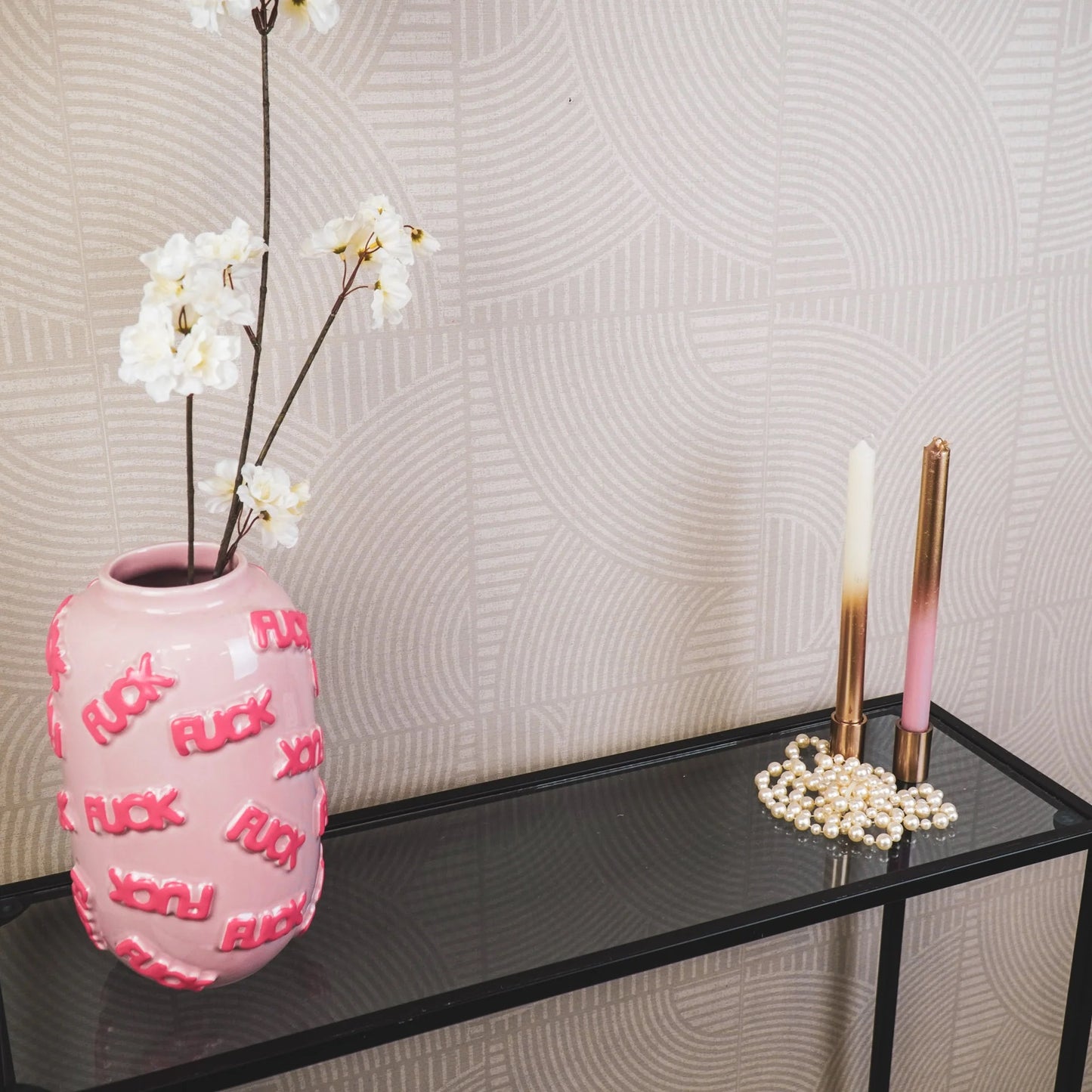 Housevitamin vaas fuck roze