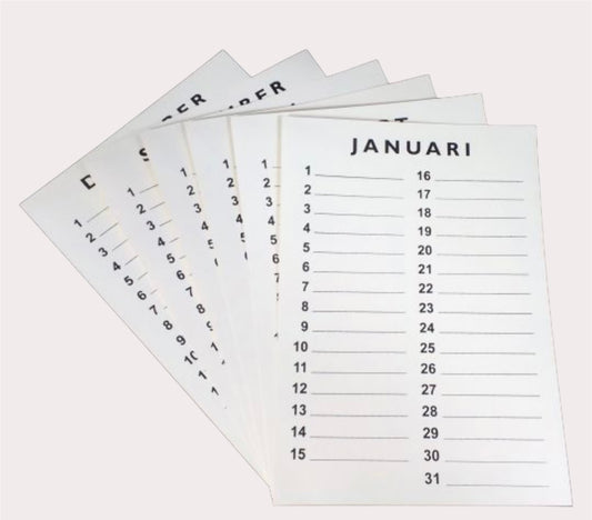 Insert set for Woodart Calendar White