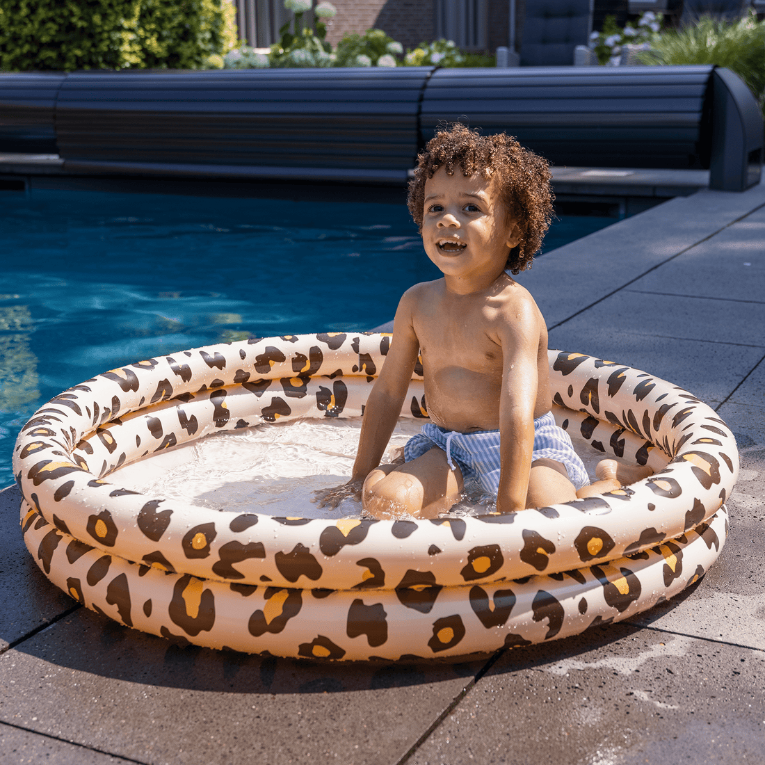 Swim Essentials Schwimmbad Beige Leopardenmuster