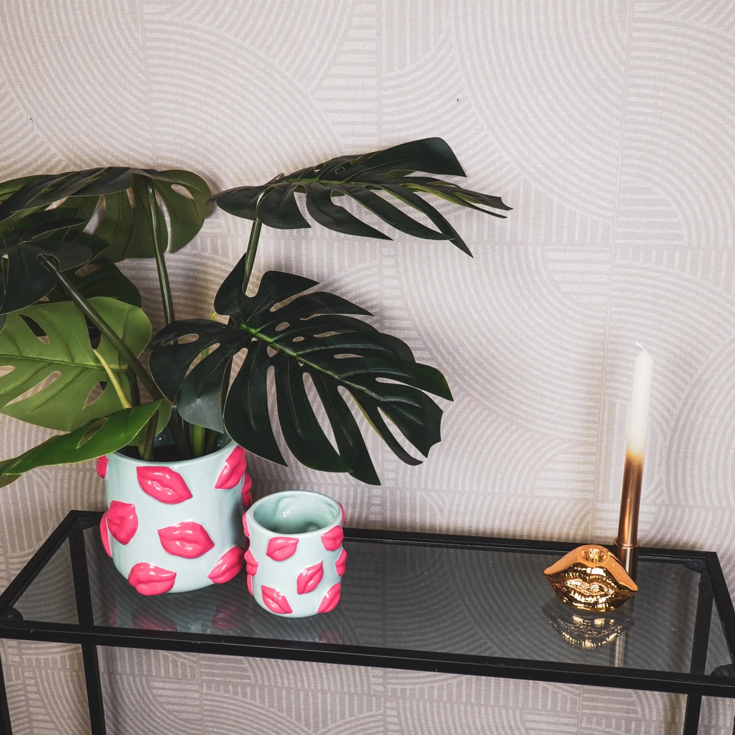 Housevitamin planten pot lippen mint/roze