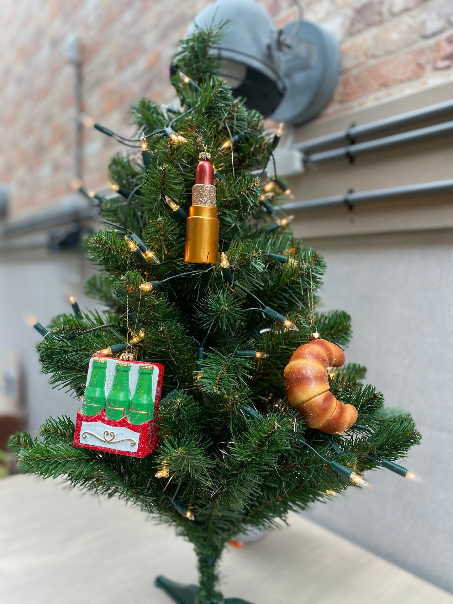 Kerstornament Croissant Kunststof