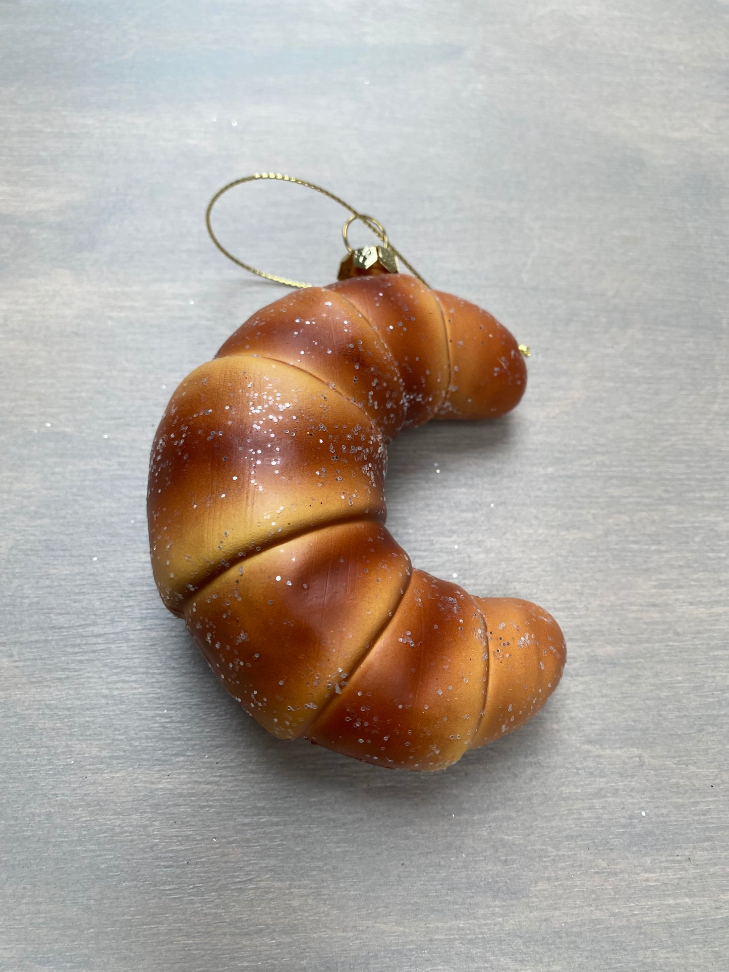 Kerstornament Croissant Kunststof