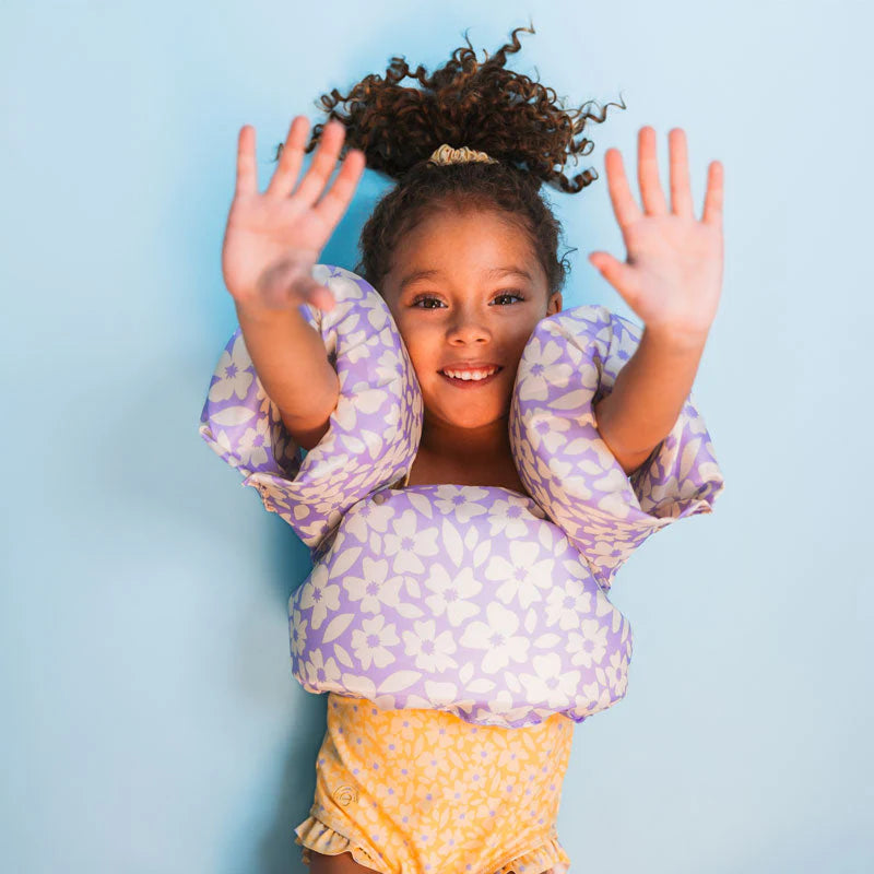 Swim Essentials Puddle Jumper Purple Flowers