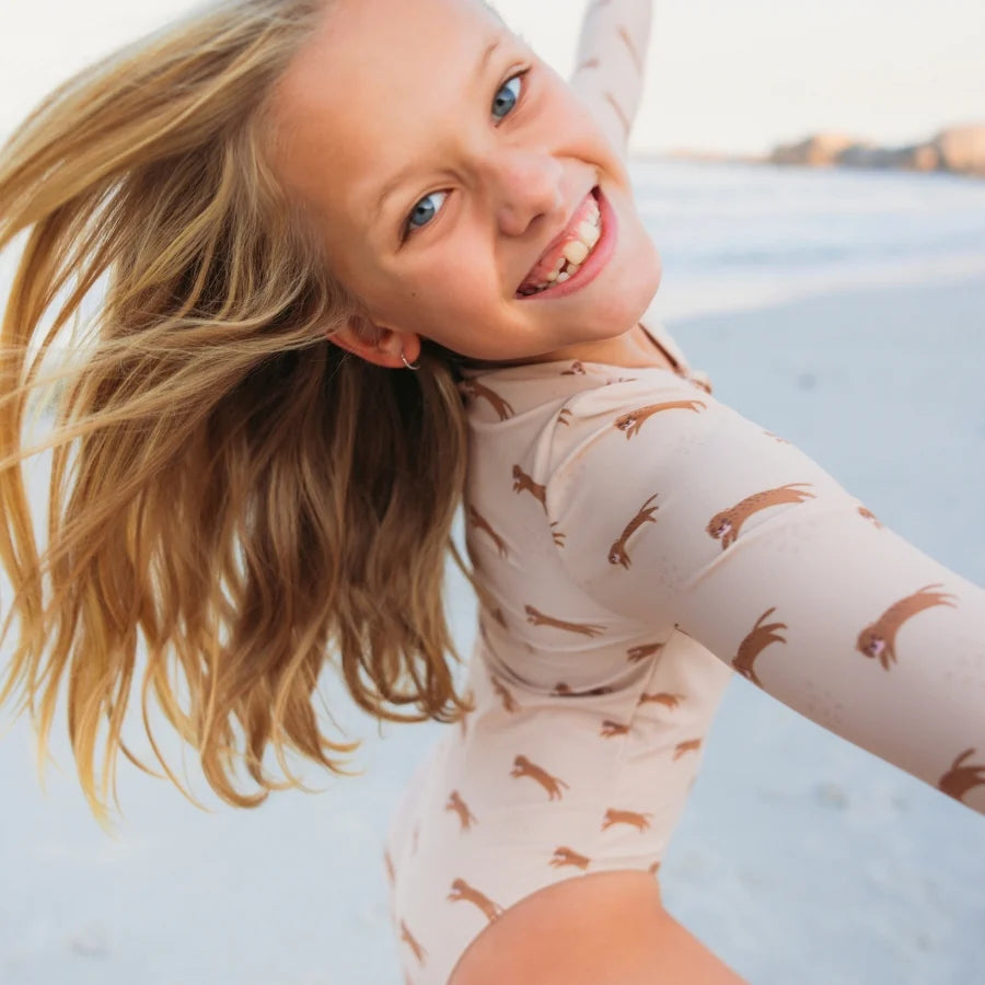 Swim Essentials UV Badpak met lange mouwen Roamer Beige