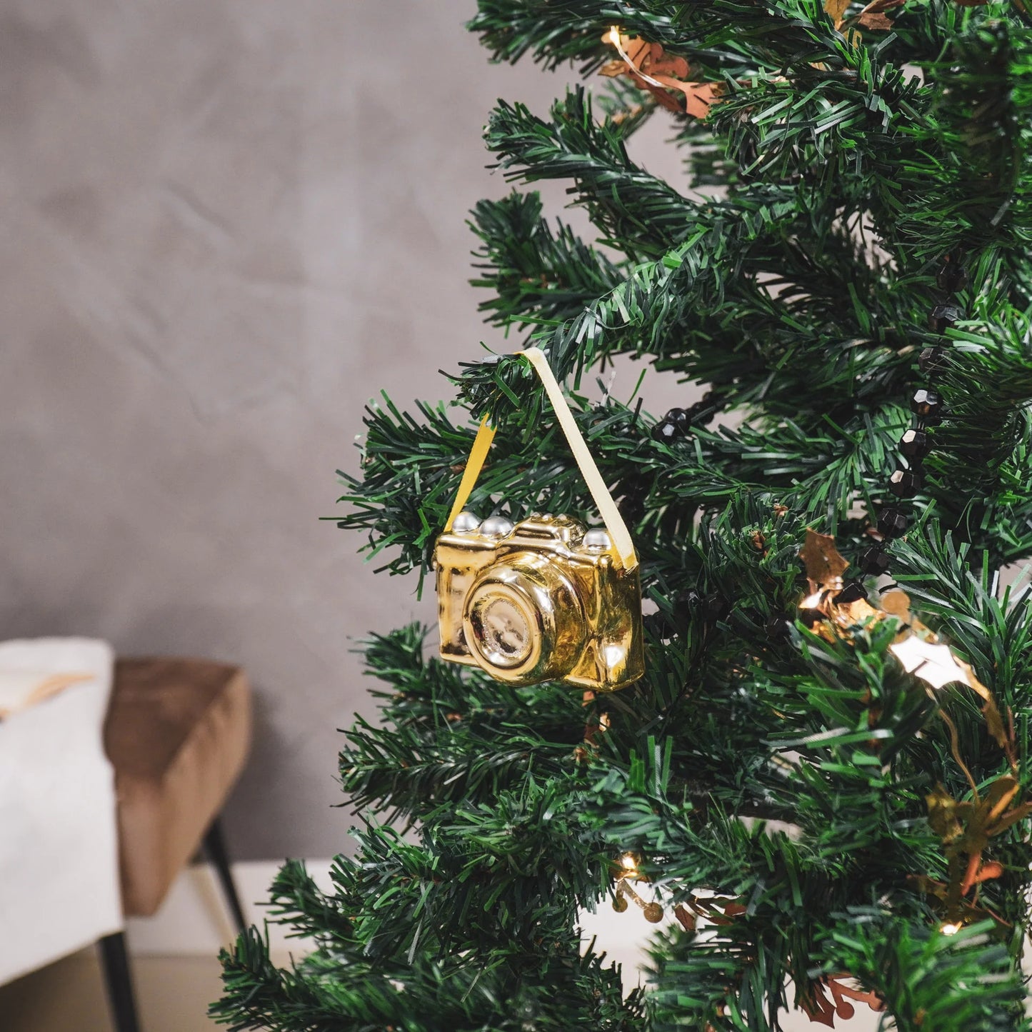 Housevitamin Kerstornament Camera Goud