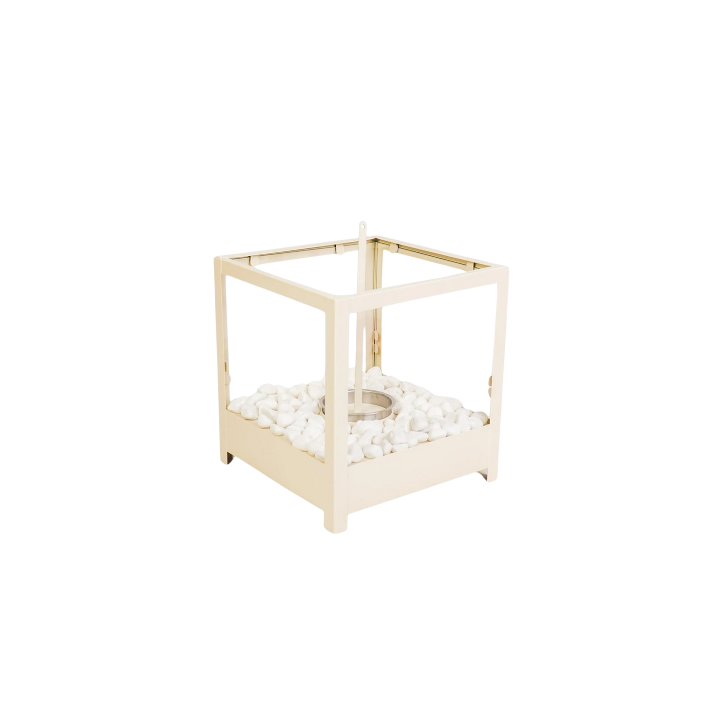 Housevitamin Tafel Haard Vierkant  Metaal/Glas Zand