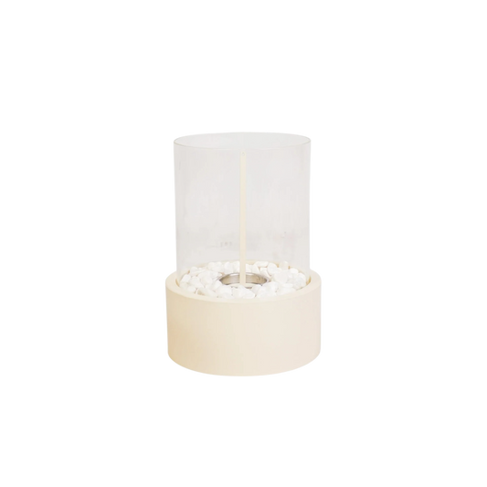 Housevitamin Tafel Haard  Rond Metaal/Glas Zand