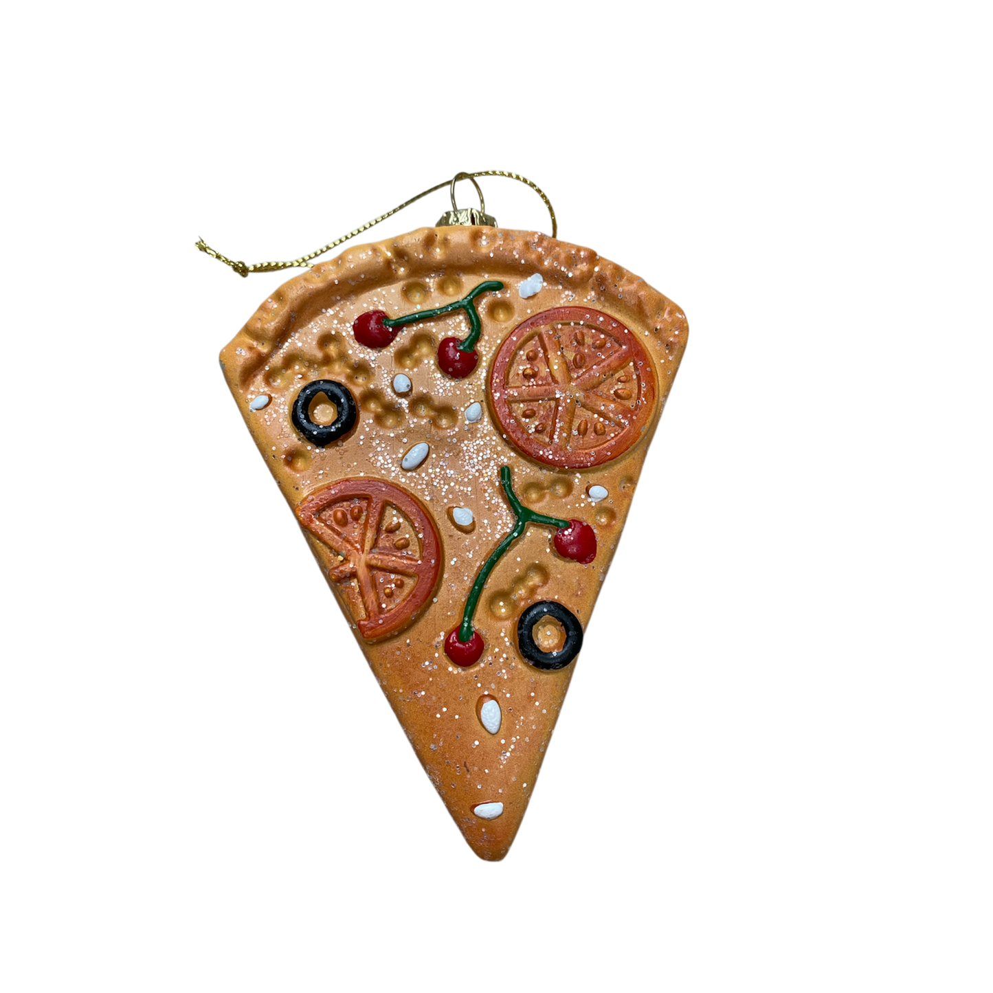 Kerstornament Pizza Kunststof