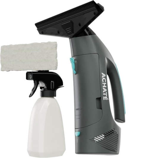 Achaté Vacuum Raamwisser – Elektrische Ruitenreiniger – Oplaadbare Ramenwasser – Met Inwasser – 40 min Accu – Raamzuiger voor Streeploos Schone Ramen en Spiegels
