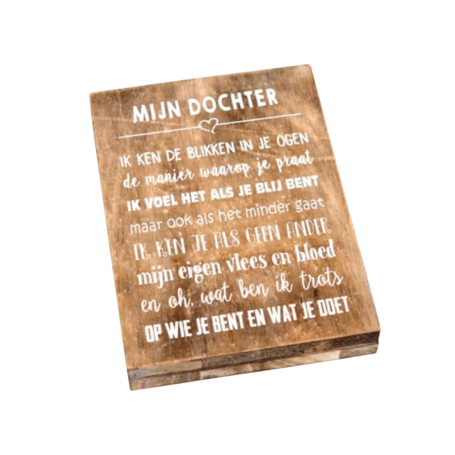 Woodart Tekstbord naturel :mijn Dochter