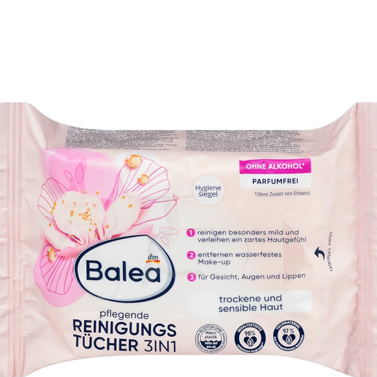 Balea Voedende Reinigingsdoekjes 3in1 (25 stuks)