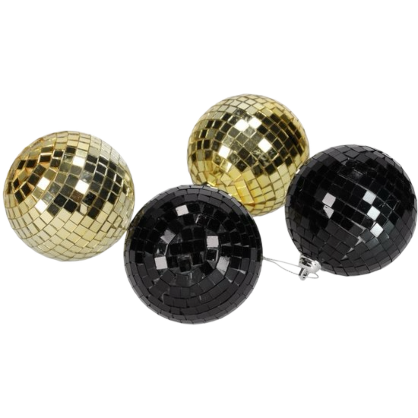 Jens Living Discoballen Zwart/Goud 4 stuks