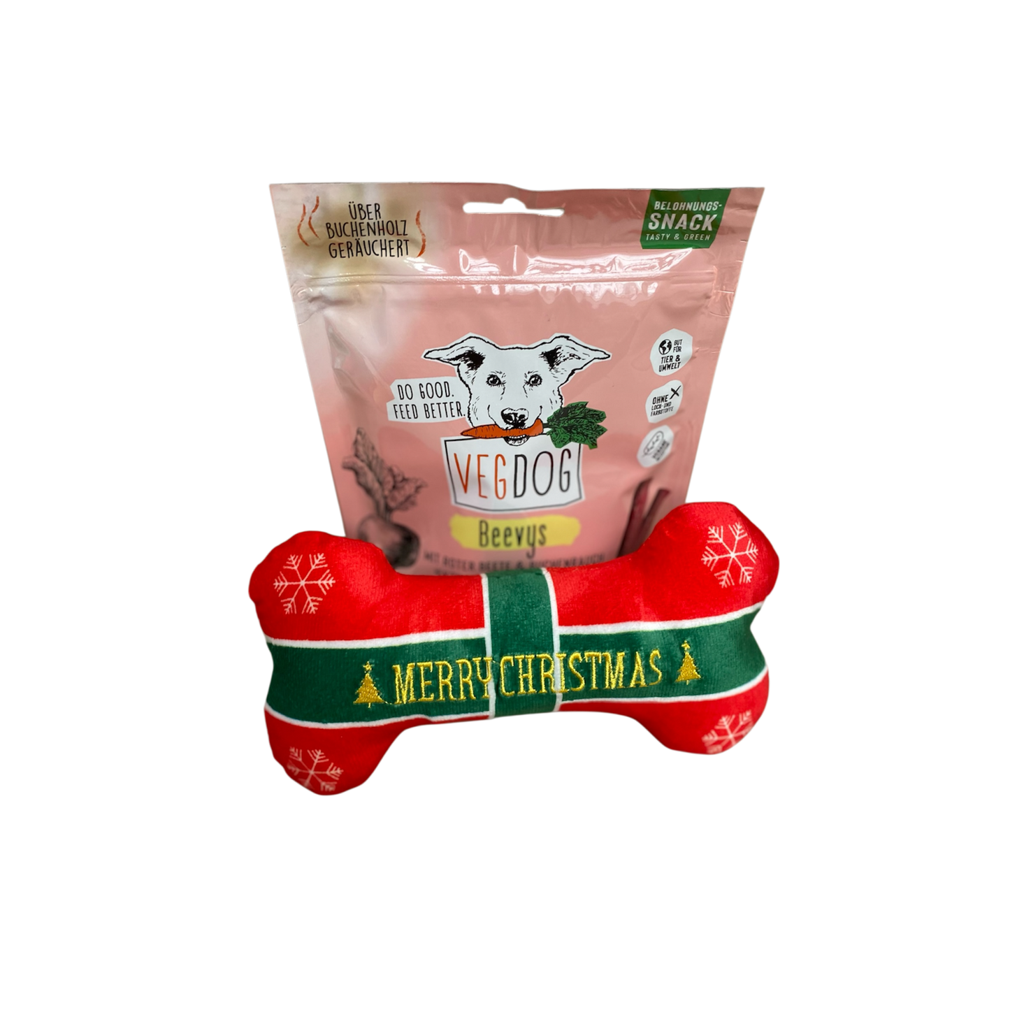 Vegdog Beevys cadeauset Merry Christmas