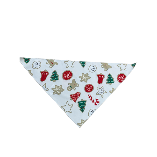 Honden Bandana Kerst wit rood groen