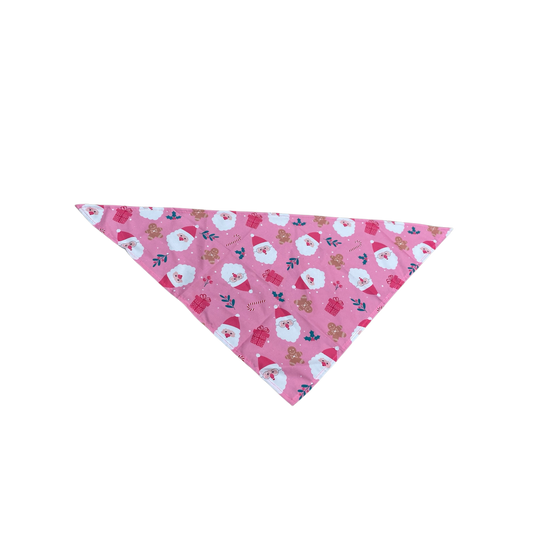 Honden Bandana Roze Kerstman 63 cm