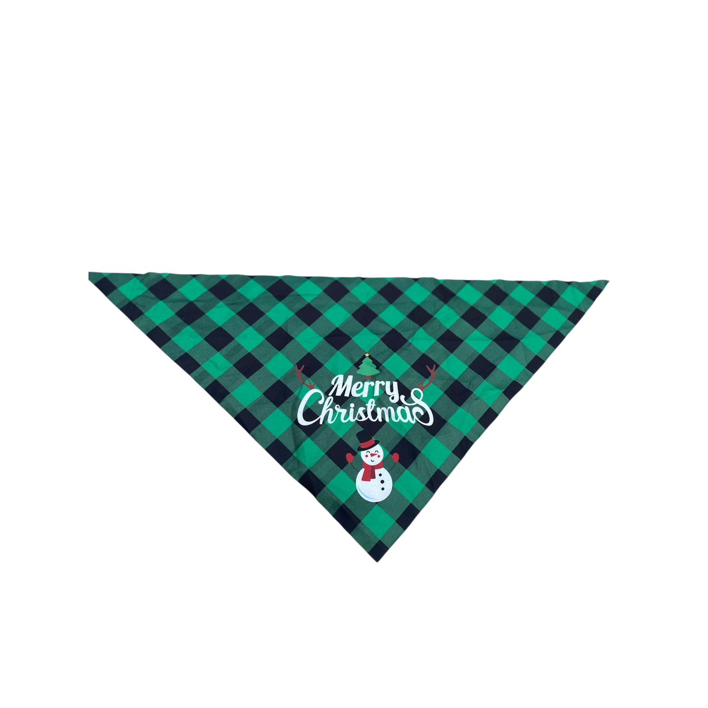 Honden Bandana Kerst Groen geblokt 61 cm