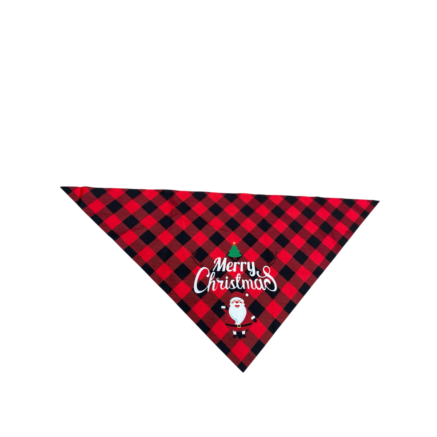 Honden Bandana Kerst rood geblokt 61 cm