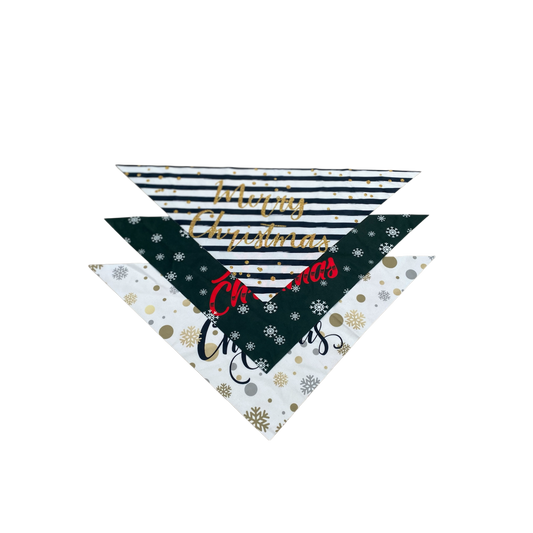 Honden Bandanas Kerst Set van 3  57 cm
