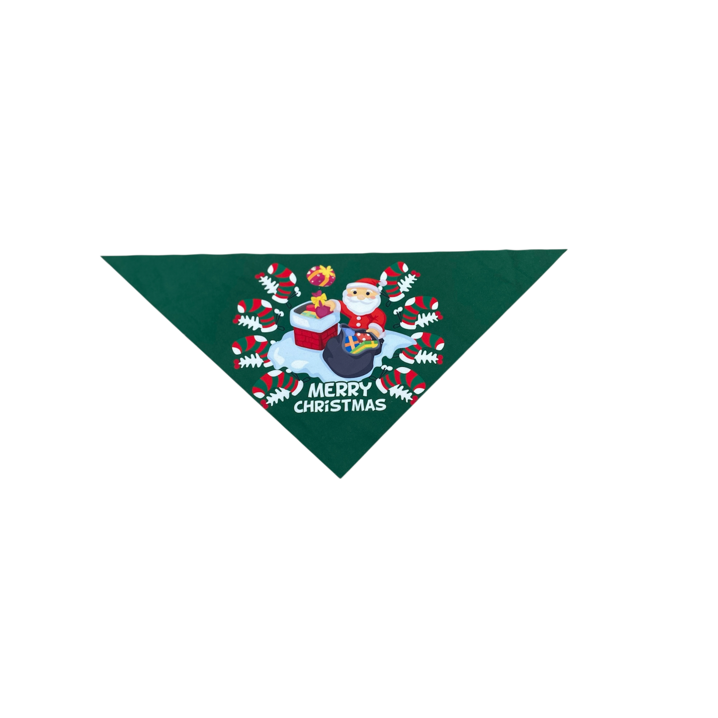 Honden Bandanas Kerst Set van 3   Groen Rood 57 cm