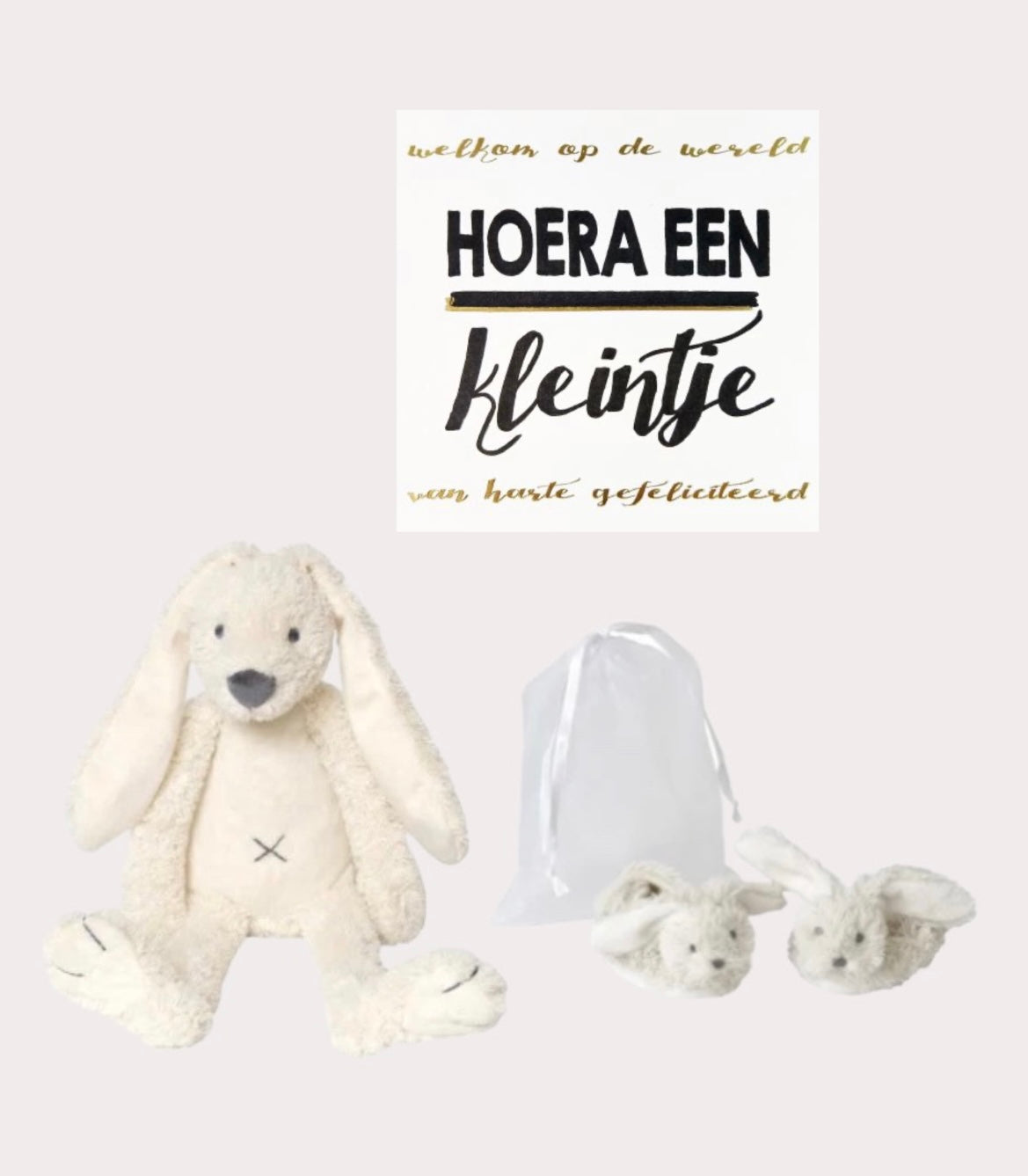 Happy Horse Geschenkset Weiße Hausschuhe + Kuscheltier