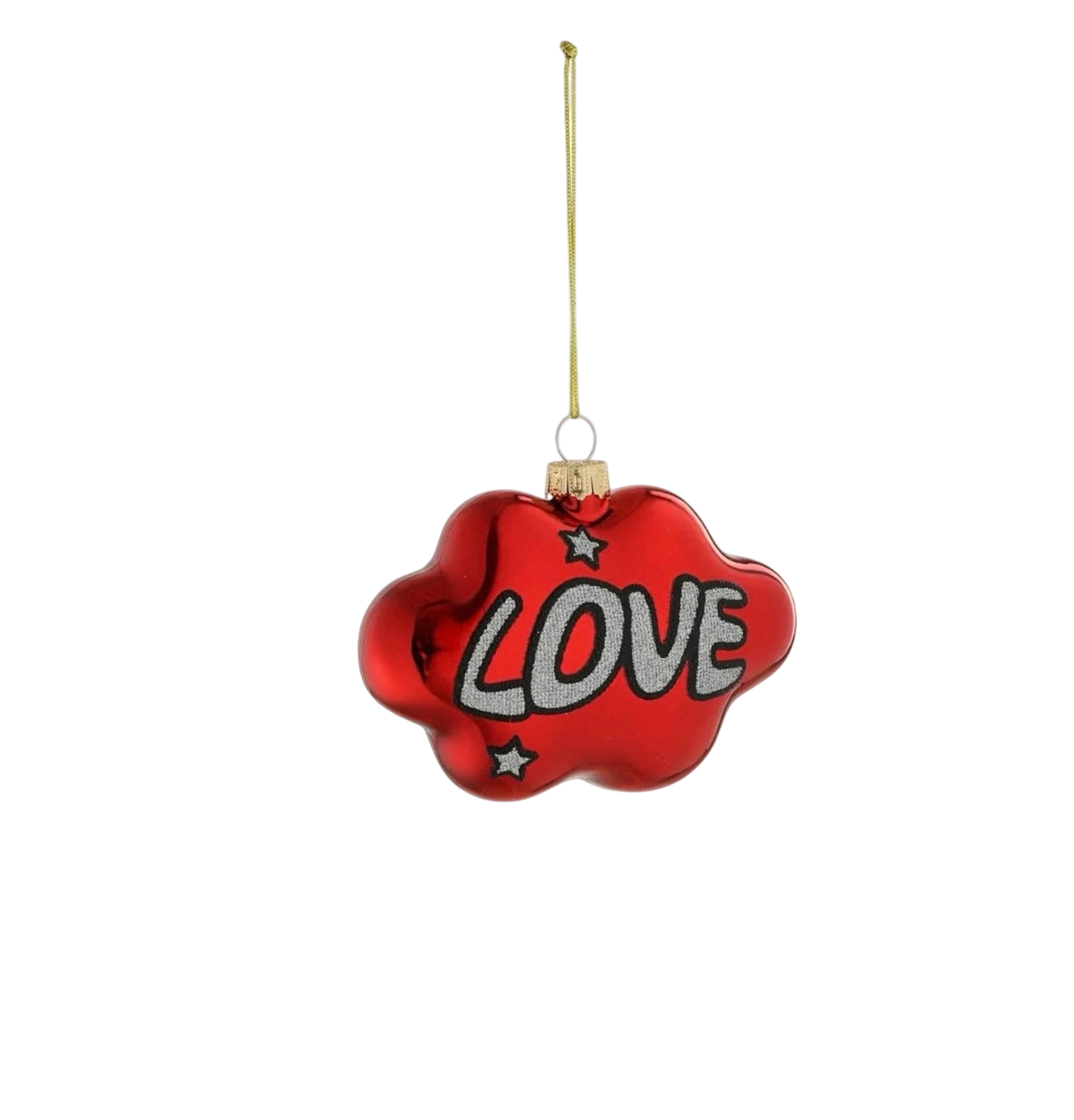 Mica  Kerstornament Love Rood