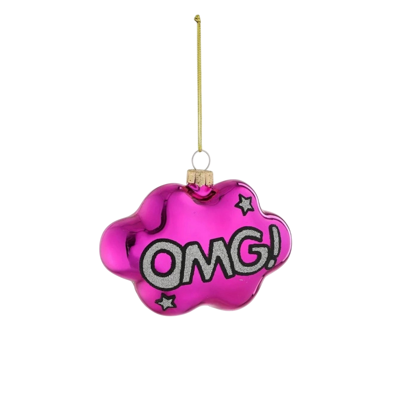 Mica Kerstornament OMG Paars