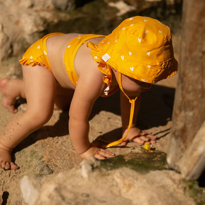 Swim Essentials UV Zonnehoedje Oranje Hartjes