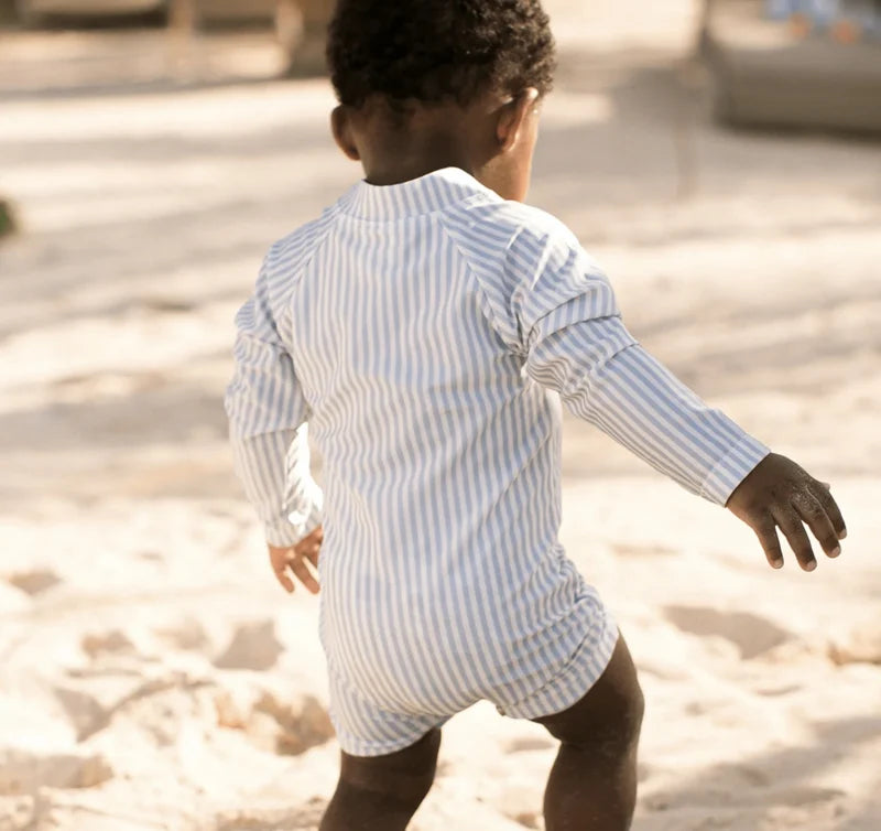 Swim Essentials UV Zwempak Bauw/Wit Gestreept