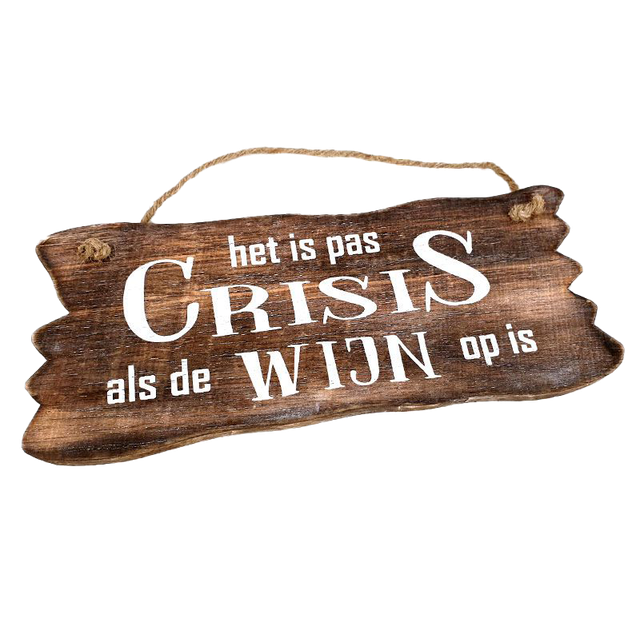 Woodart crisis als wijn op is