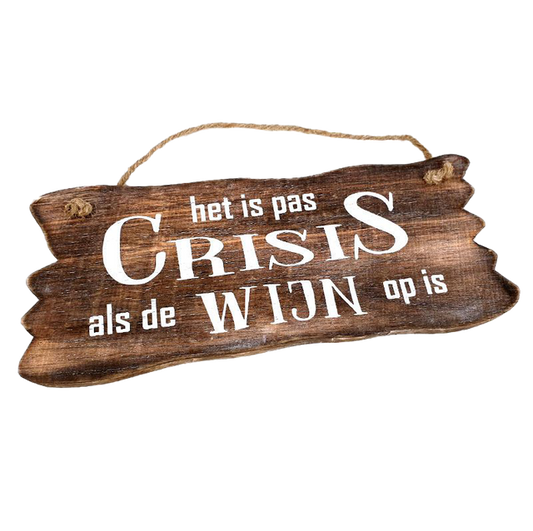 Woodart crisis als wijn op is