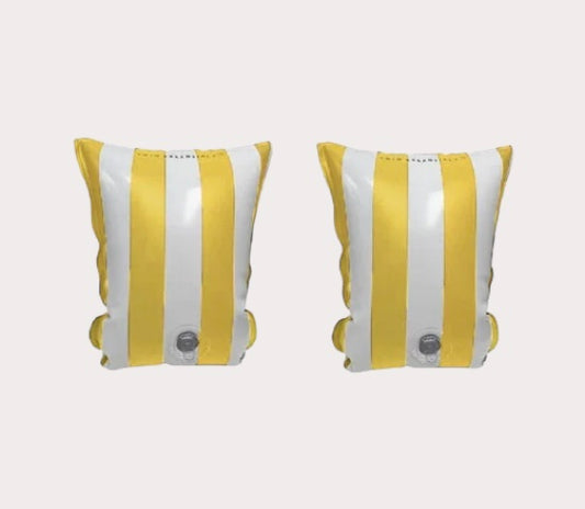 Swim Essentials Swimming Bands Yellow / White stripes