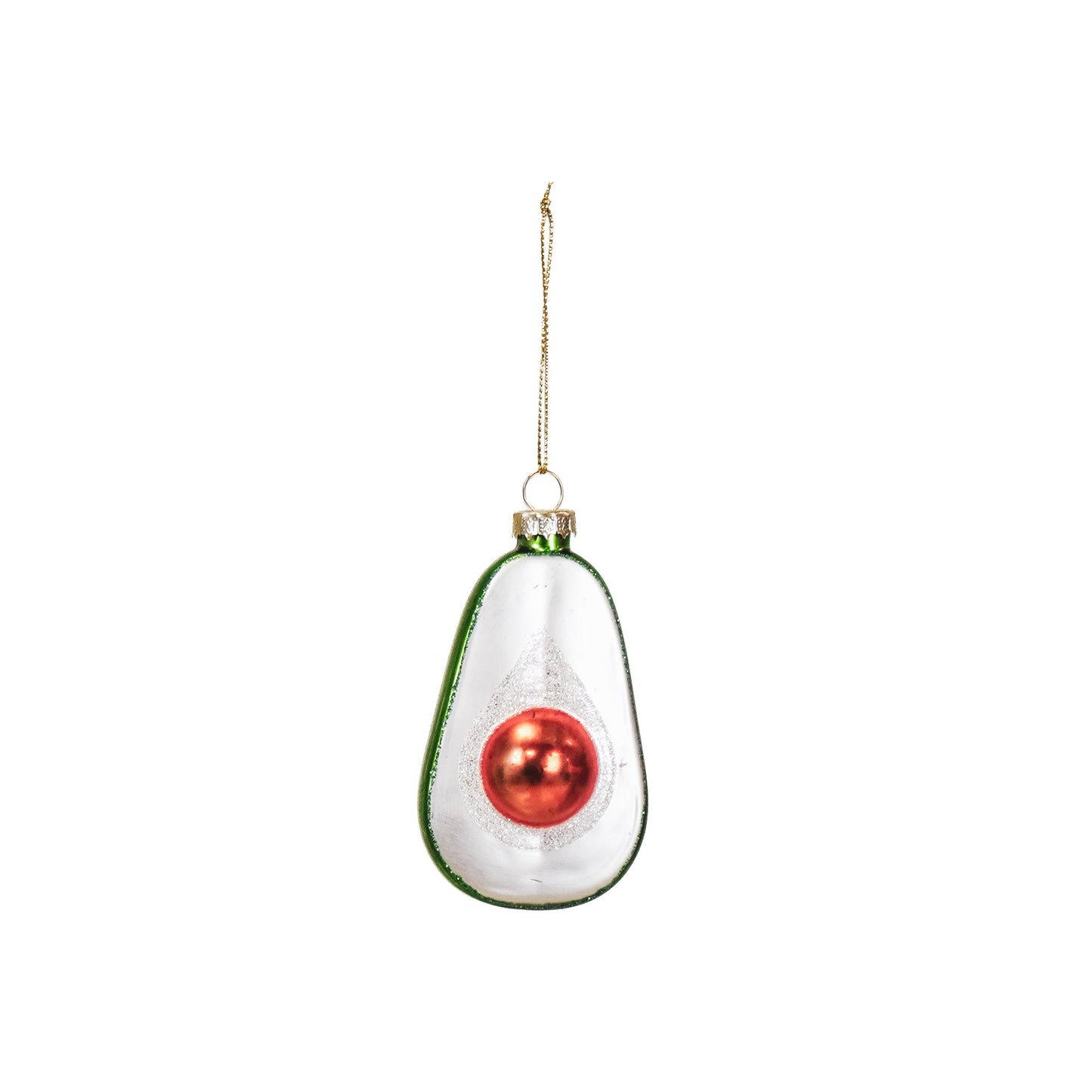 Xmas Hanger - Advocado - Glass - Green - 5,5x4x9,5cm