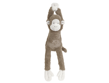 Happy Horse Musical Cuddly Toy Monkey Mickey Brown