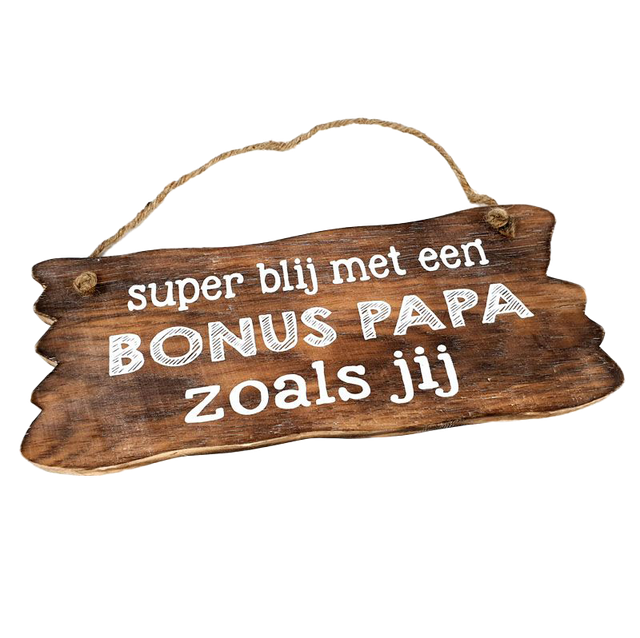 Woodart Wall plate Bonus Papa 12x30 cm