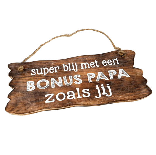 Woodart Wandteller Bonus Papa 12x30 cm