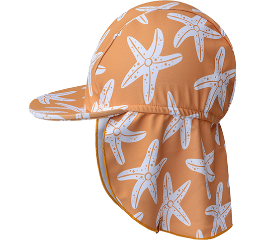 Swim Essentials UV Sun Cap with peak Starfish