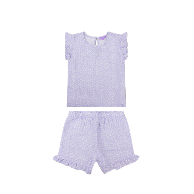 Swim essntials strandkleding set lila panterprint