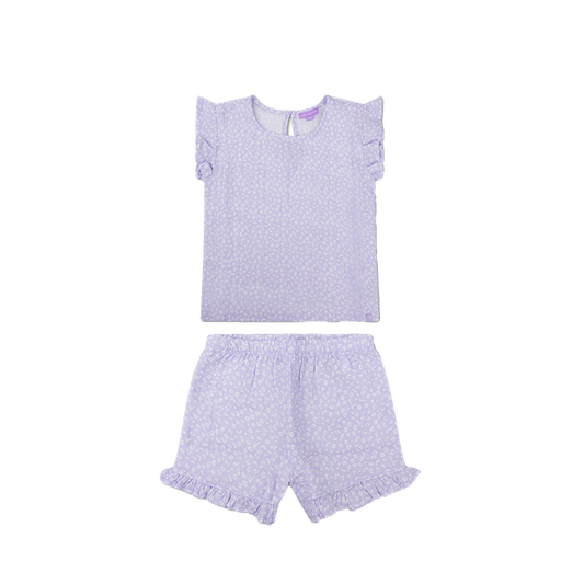 Swim essntials strandkleding set lila panterprint