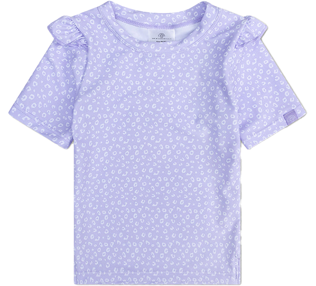 Swim Essentials UV Zwemshirt Korte mouw Lila Panterprint