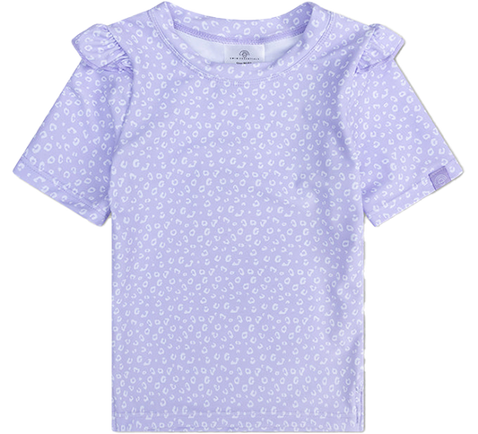 Swim Essentials UV Zwemshirt Korte mouw Lila Panterprint