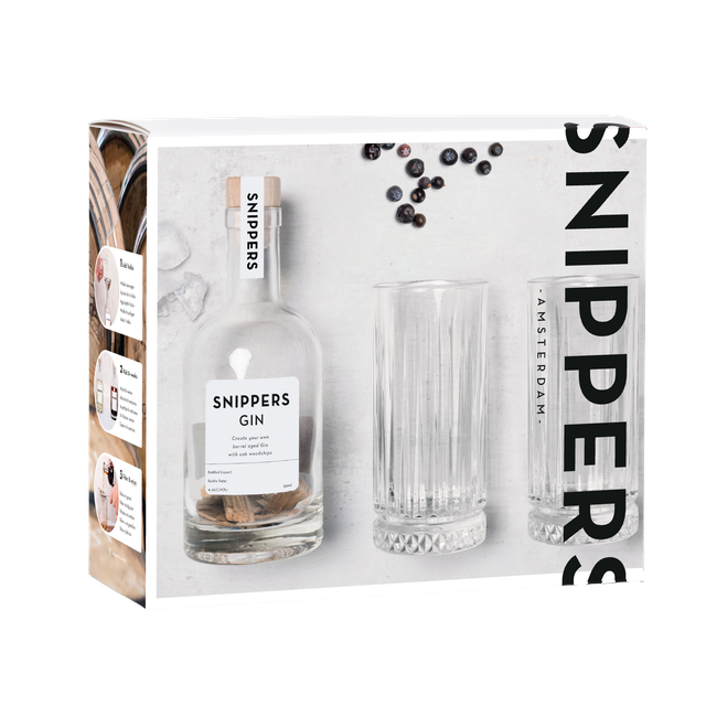 Bylout snippers cadeauset gin met 2 glazen