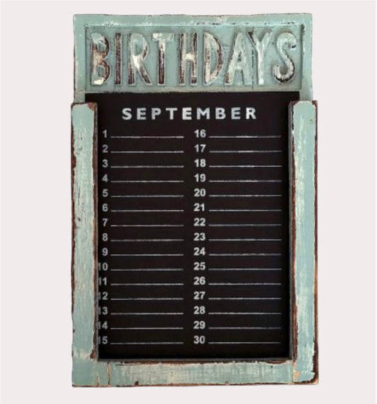 Woodart Wooden Birthday Calendar Sea Blue