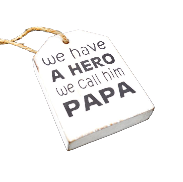 Woodart Hanger Papa Hero White