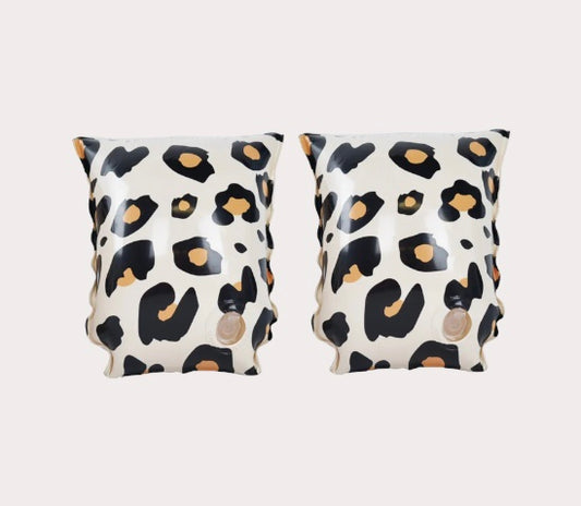 Swim Essentials Swimming Bands Beige Leopard Print