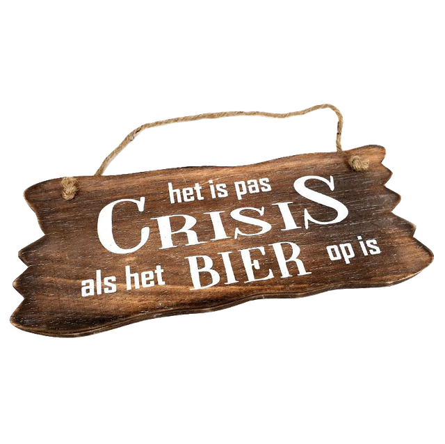 Woodart crisis als bier op is