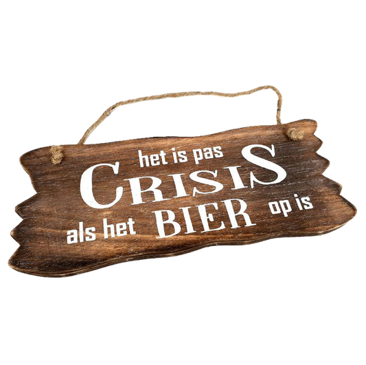 Woodart crisis als bier op is