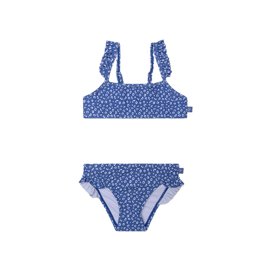 Swim Essentials UV-Bikini mit blauem Leopardenmuster