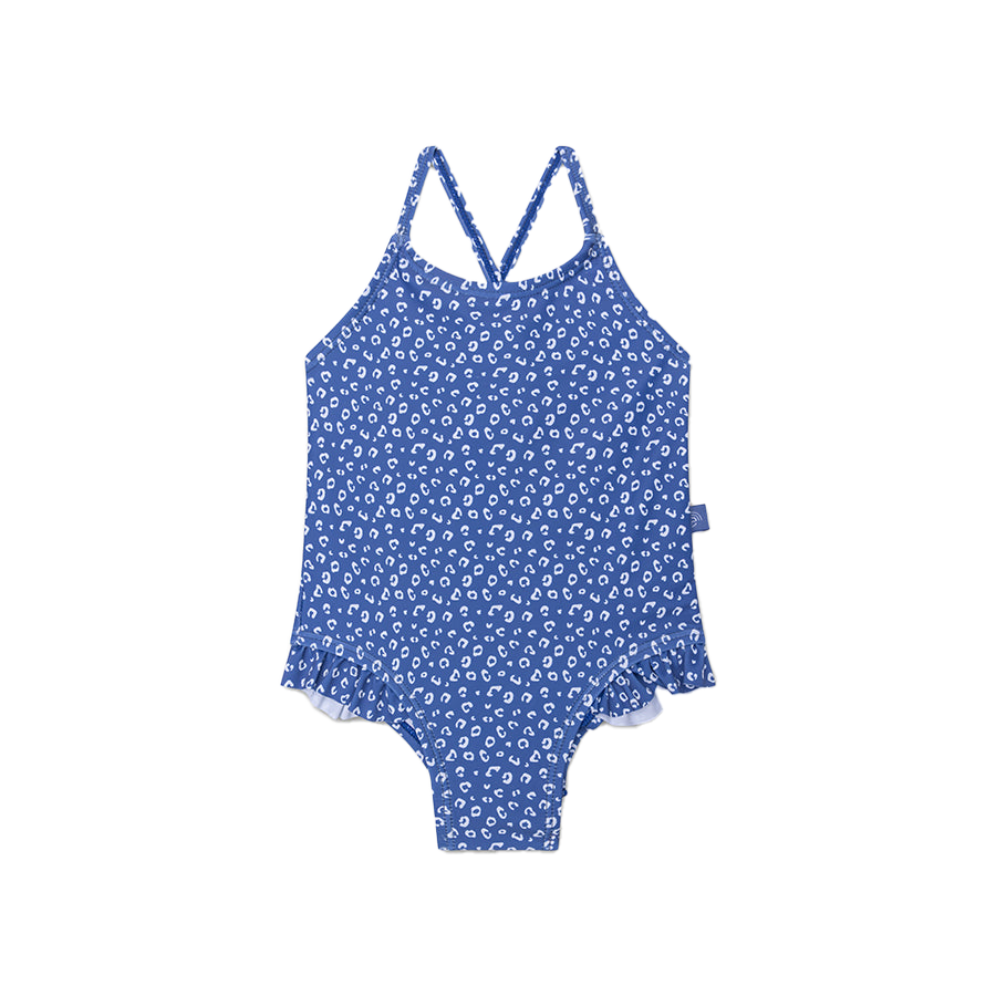 Swim Essentials UV Swimsuit Blue Leopard Print